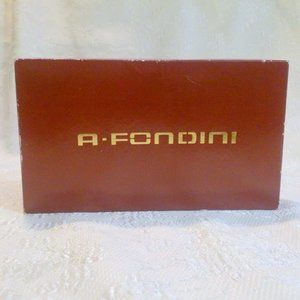 A. Fondini Black Faux Leather Clutch Wallet